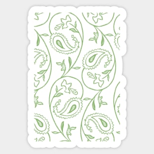 Green Flora Pattern Sticker